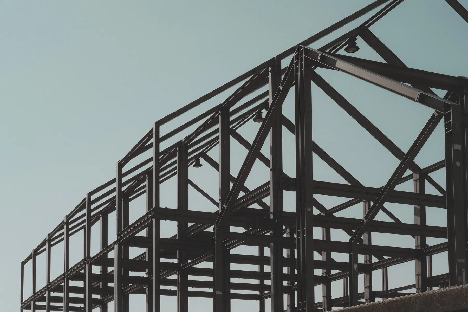 Steel structure under construction